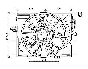 Ventilateur de refroidissement du moteur (Motoventilateur) AVA Deutschland GmbH ref. BW7533