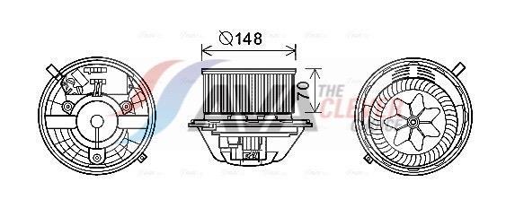 Pulseur d'air habitacle (Ventilateur habitacle) AVA Deutschland GmbH ref. BW8462