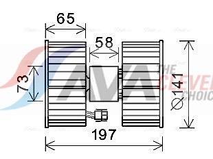 Pulseur d'air habitacle (Ventilateur habitacle) AVA Deutschland GmbH ref. BW8483
