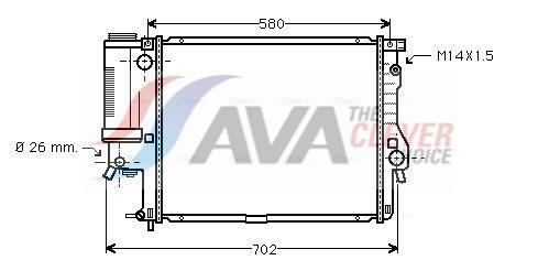 Radiateur moteur (Radiateur de refroidissement) AVA Deutschland GmbH ref. BWA2186