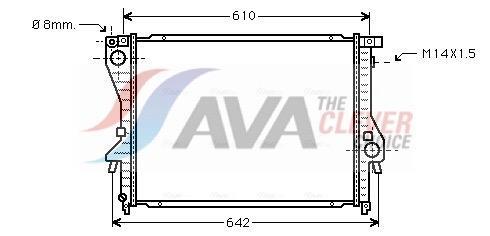 Radiateur moteur (Radiateur de refroidissement) AVA Deutschland GmbH ref. BWA2222