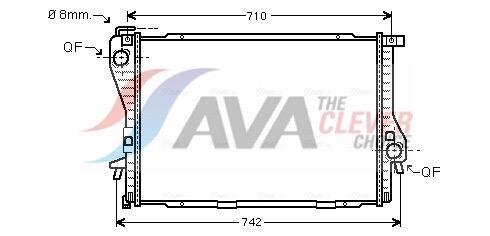 Radiateur moteur (Radiateur de refroidissement) AVA Deutschland GmbH ref. BWA2233