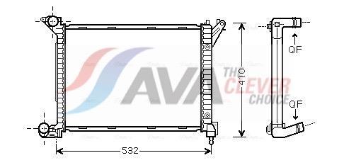 Radiateur moteur (Radiateur de refroidissement) AVA Deutschland GmbH ref. BWA2263