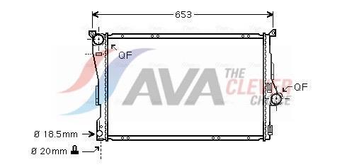 Radiateur moteur (Radiateur de refroidissement) AVA Deutschland GmbH ref. BWA2278