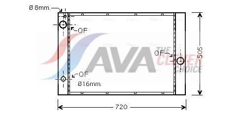 Radiateur moteur (Radiateur de refroidissement) AVA Deutschland GmbH ref. BWA2285