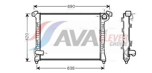 Radiateur moteur (Radiateur de refroidissement) AVA Deutschland GmbH BWA2314