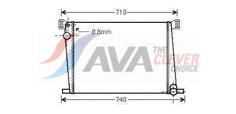 Radiateur moteur (Radiateur de refroidissement) AVA Deutschland GmbH BWA2356