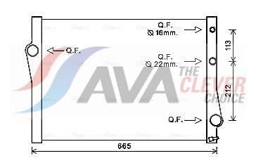 Radiateur moteur (Radiateur de refroidissement) AVA Deutschland GmbH ref. BWA2471