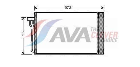 Condenseur, climatisation (Radiateur de climatisation) AVA Deutschland GmbH BWA5267D