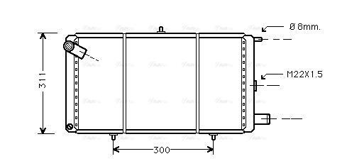 Radiateur moteur (Radiateur de refroidissement) AVA Deutschland GmbH CN2007