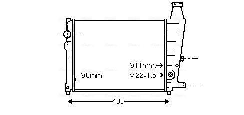 Radiateur moteur (Radiateur de refroidissement) AVA Deutschland GmbH CN2013