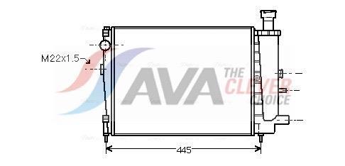 Radiateur moteur (Radiateur de refroidissement) AVA Deutschland GmbH ref. CN2027