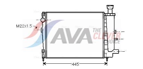 Radiateur moteur (Radiateur de refroidissement) AVA Deutschland GmbH CN2041