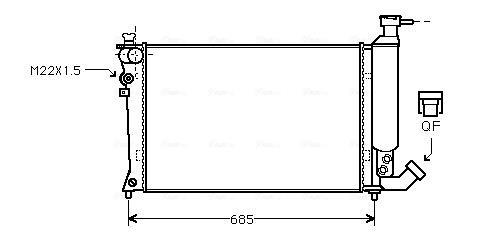 Radiateur moteur (Radiateur de refroidissement) AVA Deutschland GmbH CN2057