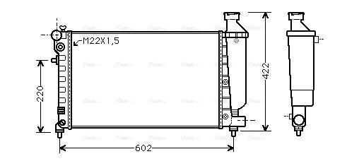 Radiateur moteur (Radiateur de refroidissement) AVA Deutschland GmbH CN2117
