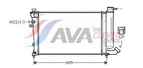 Radiateur moteur (Radiateur de refroidissement) AVA Deutschland GmbH CN2123
