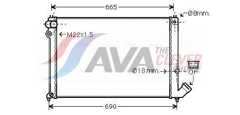 Radiateur moteur (Radiateur de refroidissement) AVA Deutschland GmbH ref. CN2139