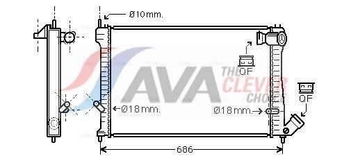 Radiateur moteur (Radiateur de refroidissement) AVA Deutschland GmbH CN2165