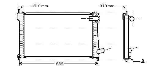 Radiateur moteur (Radiateur de refroidissement) AVA Deutschland GmbH CN2182
