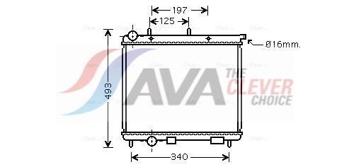Radiateur moteur (Radiateur de refroidissement) AVA Deutschland GmbH CN2190