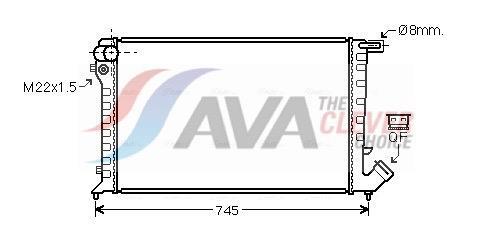 Radiateur moteur (Radiateur de refroidissement) AVA Deutschland GmbH ref. CN2193