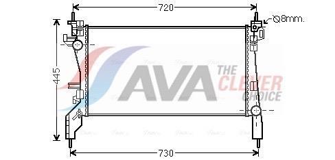 Radiateur moteur (Radiateur de refroidissement) AVA Deutschland GmbH CN2262