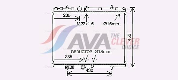 Radiateur moteur (Radiateur de refroidissement) AVA Deutschland GmbH ref. CN2312