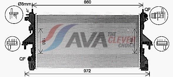 Radiateur moteur (Radiateur de refroidissement) AVA Deutschland GmbH ref. CN2320