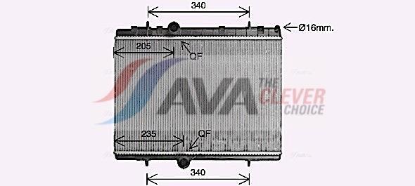 Radiateur moteur (Radiateur de refroidissement) AVA Deutschland GmbH ref. CN2328