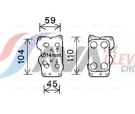 Radiateur d'huile moteur (Refroidisseur d'huile moteur) AVA Deutschland GmbH ref. CN3307