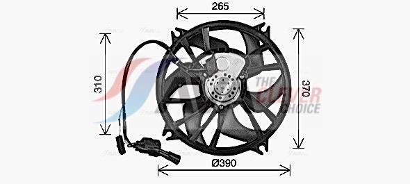Ventilateur de refroidissement du moteur (Motoventilateur) AVA Deutschland GmbH ref. CN7556