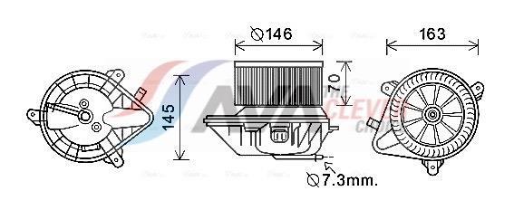 Ventilador habitáculo AVA Deutschland GmbH ref. CN8292