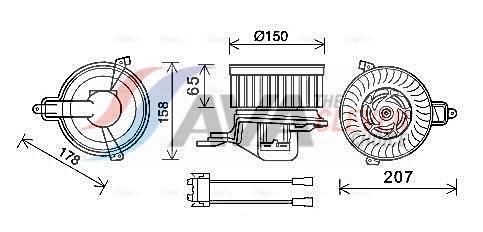 Ventilador habitáculo AVA Deutschland GmbH ref. CN8511