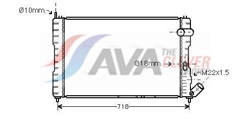 Radiateur moteur (Radiateur de refroidissement) AVA Deutschland GmbH ref. CNA2037