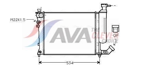 Radiateur moteur (Radiateur de refroidissement) AVA Deutschland GmbH ref. CNA2059