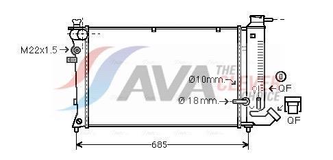 Radiateur moteur (Radiateur de refroidissement) AVA Deutschland GmbH ref. CNA2114