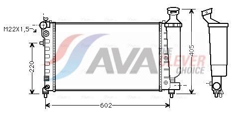 Radiateur moteur (Radiateur de refroidissement) AVA Deutschland GmbH ref. CNA2119