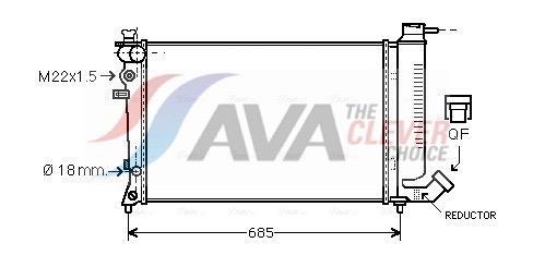 Radiateur moteur (Radiateur de refroidissement) AVA Deutschland GmbH ref. CNA2136