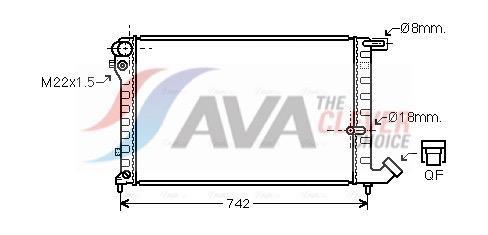 Radiateur moteur (Radiateur de refroidissement) AVA Deutschland GmbH ref. CNA2148