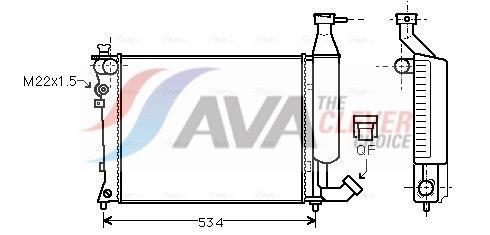 Radiateur moteur (Radiateur de refroidissement) AVA Deutschland GmbH ref. CNA2149