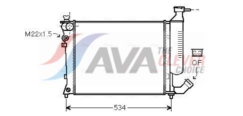 Radiateur moteur (Radiateur de refroidissement) AVA Deutschland GmbH ref. CNA2154