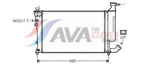 Radiateur moteur (Radiateur de refroidissement) AVA Deutschland GmbH ref. CNA2157