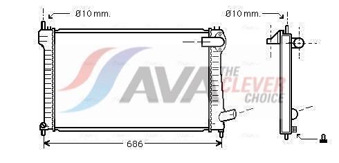Radiateur moteur (Radiateur de refroidissement) AVA Deutschland GmbH ref. CNA2171