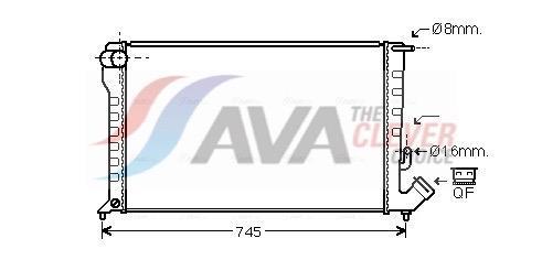 Radiateur moteur (Radiateur de refroidissement) AVA Deutschland GmbH ref. CNA2194