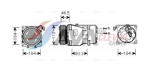 Compressor de climatização AVA Deutschland GmbH ref. CNAK201