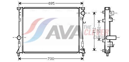 Radiateur moteur (Radiateur de refroidissement) AVA Deutschland GmbH ref. CR2097