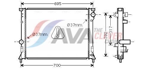 Radiateur moteur (Radiateur de refroidissement) AVA Deutschland GmbH ref. CR2116