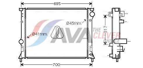 Radiateur moteur (Radiateur de refroidissement) AVA Deutschland GmbH ref. CR2138