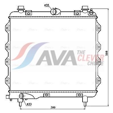 Radiateur moteur (Radiateur de refroidissement) AVA Deutschland GmbH ref. CR2148