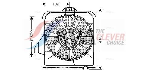 Ventilateur de refroidissement du moteur (Motoventilateur) AVA Deutschland GmbH CR7504